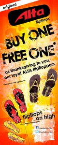 Alta flipflops promo design peg